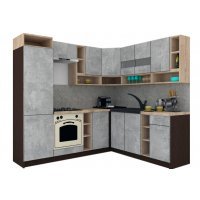 Bucatarie de Colt COSSY NEW DR. 200-230, Wenge / Decor 4298